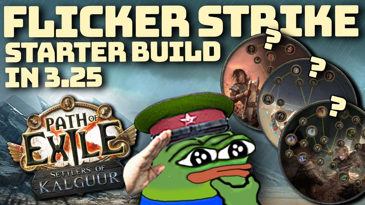 MY STARTER FLICKER STRIKE BUILD IN 3.25-SLAYER? WARDEN? BERSERKER? PATH OF EXILE SETTLER OF KAALGUR