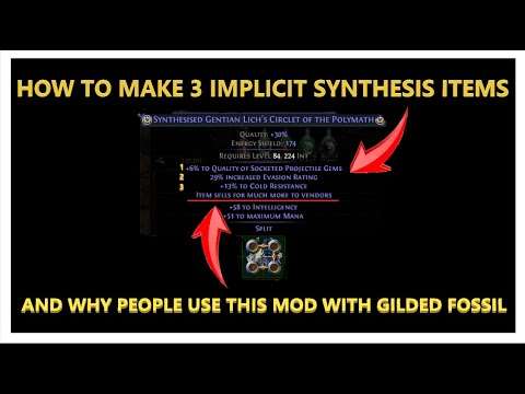 [PoE 3.25} How To Get 3 Implicit Synthesis Items & Why "Item Sells For Much More to Vendors" Is Used